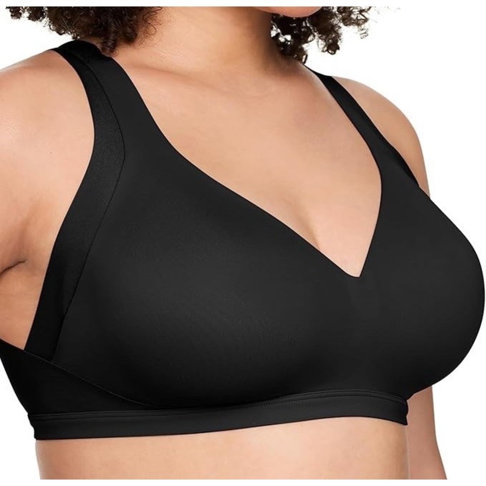 NWT Women's Warner No Side Effects Wireless Lightly Lined T-Shirt Bra Black - M